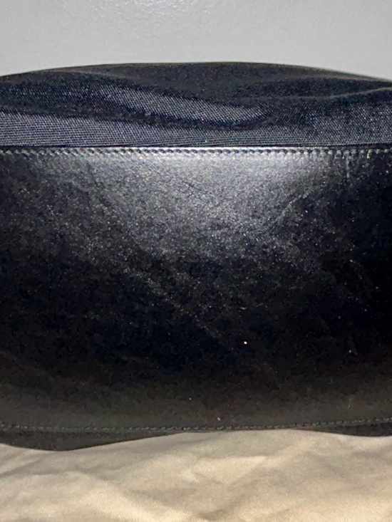 Gucci Black Shoulder Bag with Turquoise Scarf and Crystal Cat Charm - Picture 6 of 12